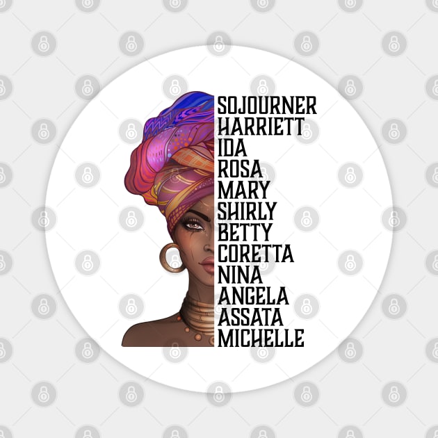 Celebrate Powerful Black Women Who Inspire, Black History, African American Magnet by UrbanLifeApparel